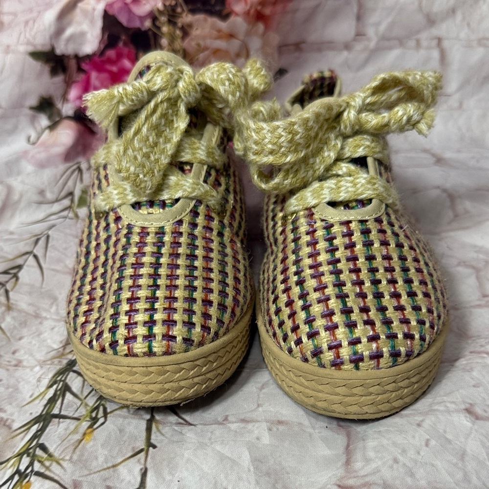 Stylish Multicolor Woven Women's Shoes - Picture 2 of 8